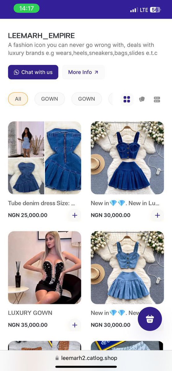 I get update for my bros and my girls 💃  and some men wey dey like cart for their women 🌚 

We welcome you to our website,where you can cart 🛒 luxury wears at affordable prices with best quality,

Elevate your everyday style with our fashion-forward clothing. 
Strictly luxury…