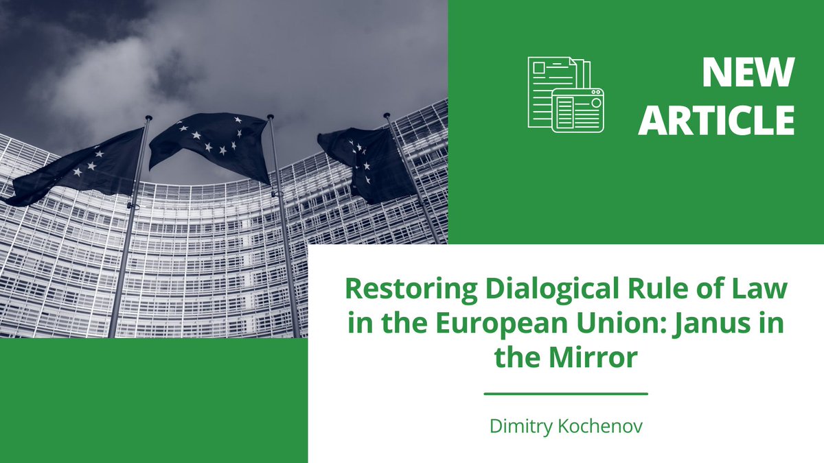 ✍️ The article by @ProfKochenov, lead researcher of our Rule of Law Workgroup published in @CY_ELS offers a holistic take on the EU's Rule of Law across the legal orders. Details: 👉 cutt.ly/8eq7Uq5r