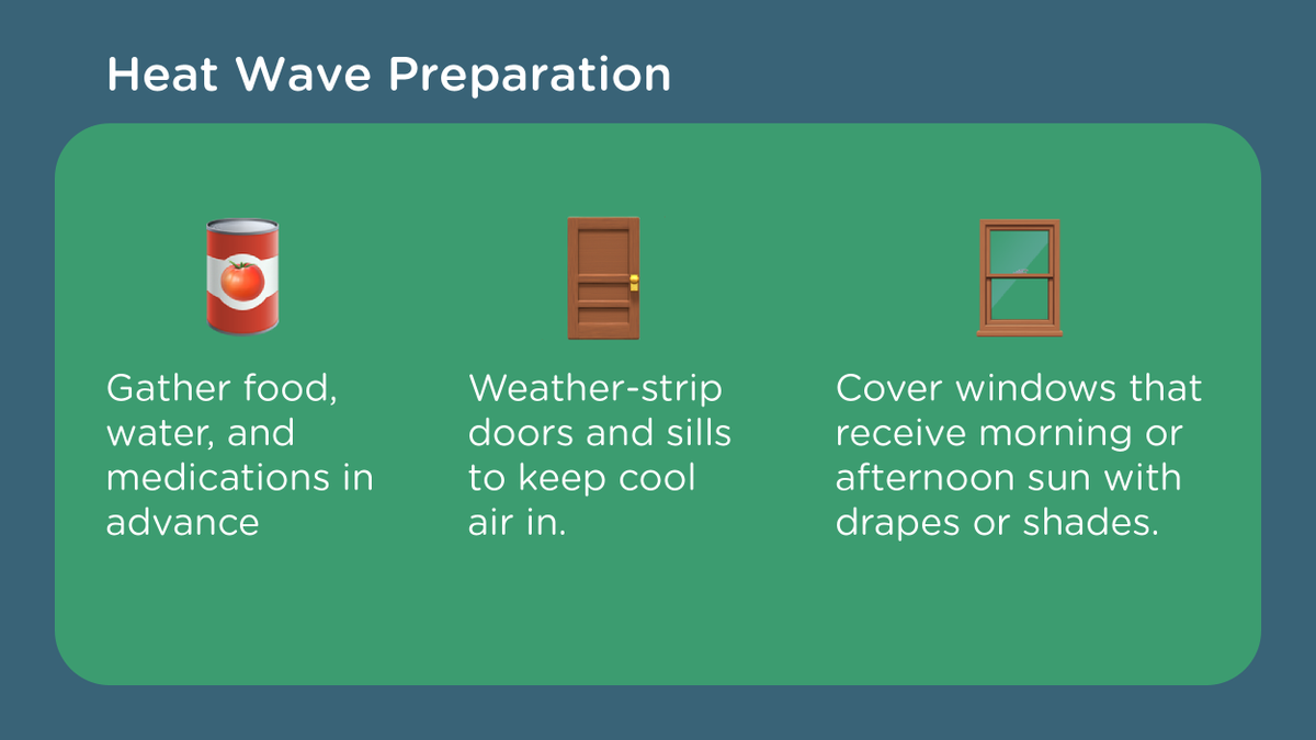 Stay safe during heat waves with our checklist for #heatwavepreparedness! Keep yourself and your loved ones cool and prevent #heatrelatedillnesses. #NIHHIS #HeatSafety #ClimateJustice #ClimateEquity