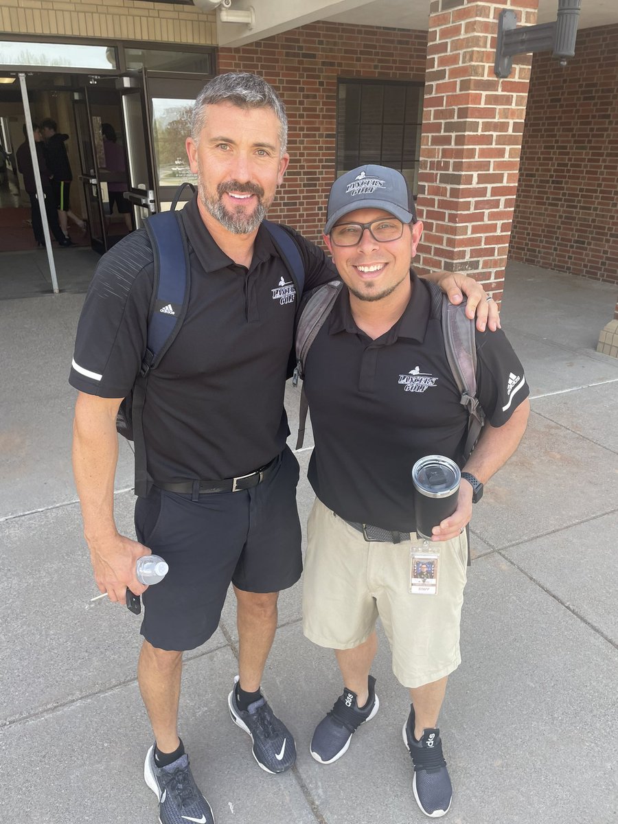 Twinning on a Friday afternoon. This sunshine calls for some Lancer Golf (& all the other outdoor activities.) Happy Weekend from Mr. Beehler & Mr. Cintorino!! ☀️#OneElba