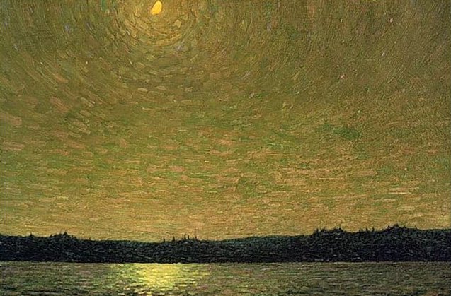 Her ressamın fırçasından farklı bir Ay doğar🌕✨

Tom Thomson

‘Ay Işığı, 1913-14’