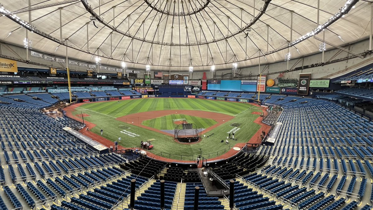 Hello from Tropicana Field for the next three days.