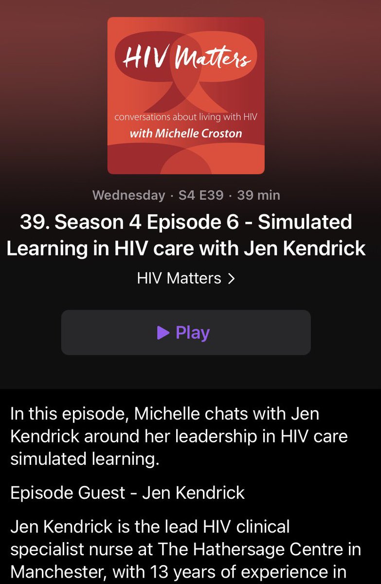 Happy Friday . Join me
this week as i talk to the wonderful Jen Kendrick about educating the next generation of nurses through simulated learning #HIVMatters