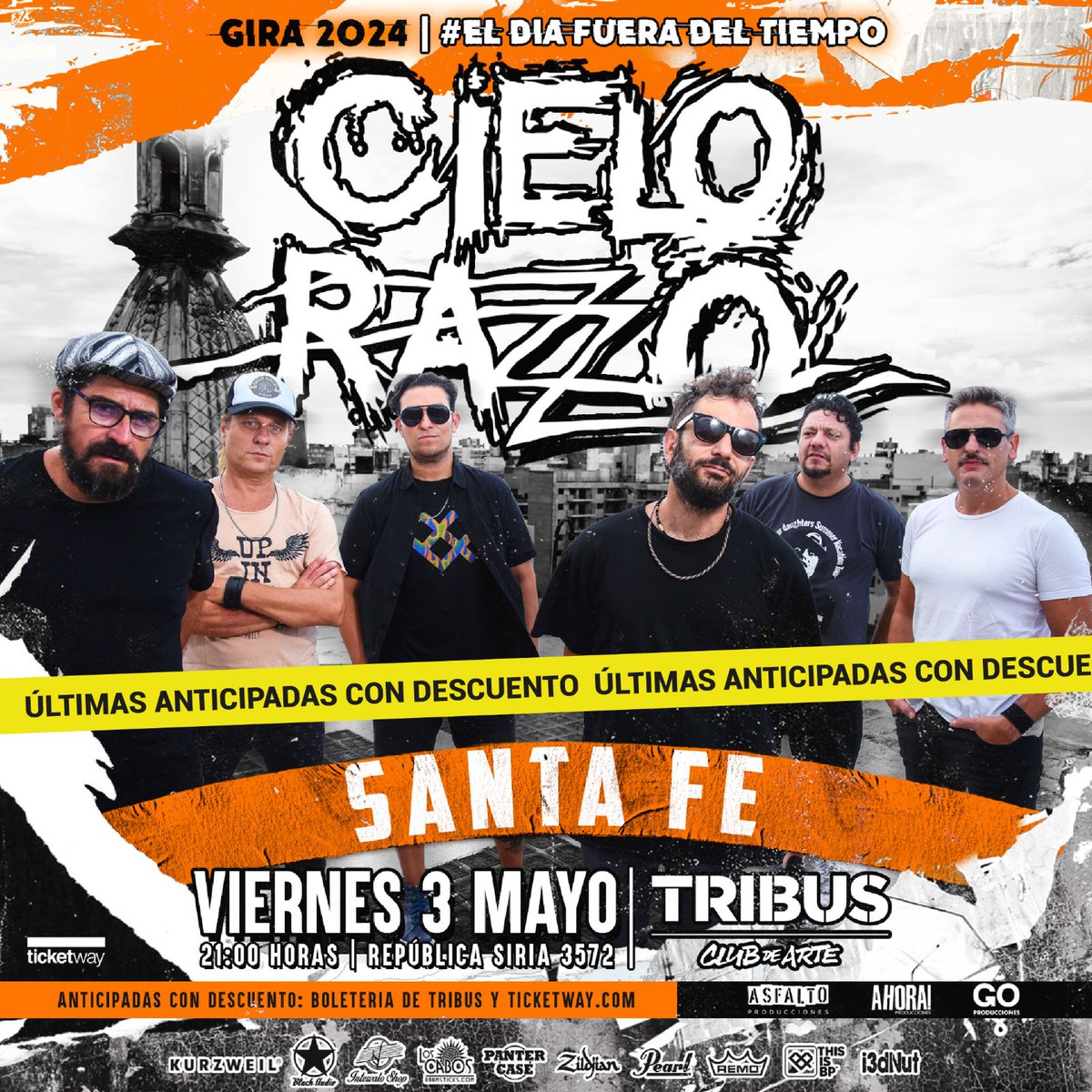 📢 𝗦𝗔𝗡𝗧𝗔 𝗙𝗘 ➡️ Gira 2024 "𝗘𝗹 𝗱í𝗮 𝗳𝘂𝗲𝗿𝗮 𝗱𝗲𝗹 𝘁𝗶𝗲𝗺𝗽𝗼" ☆ ULTIMAS ANTICIPADAS CON DESCUENTO! 🔥 

𝗘𝘀𝘁𝗮 𝗻𝗼𝗰𝗵𝗲 en 𝗧𝗿𝗶𝗯𝘂𝘀 𝗖𝗹𝘂𝗯 𝗱𝗲 𝗔𝗿𝘁𝗲  (República de Siria 3572) 21 hs.

🎫 Tickets a la venta: ticketway.com.ar/#/cartelera?ev… 📲