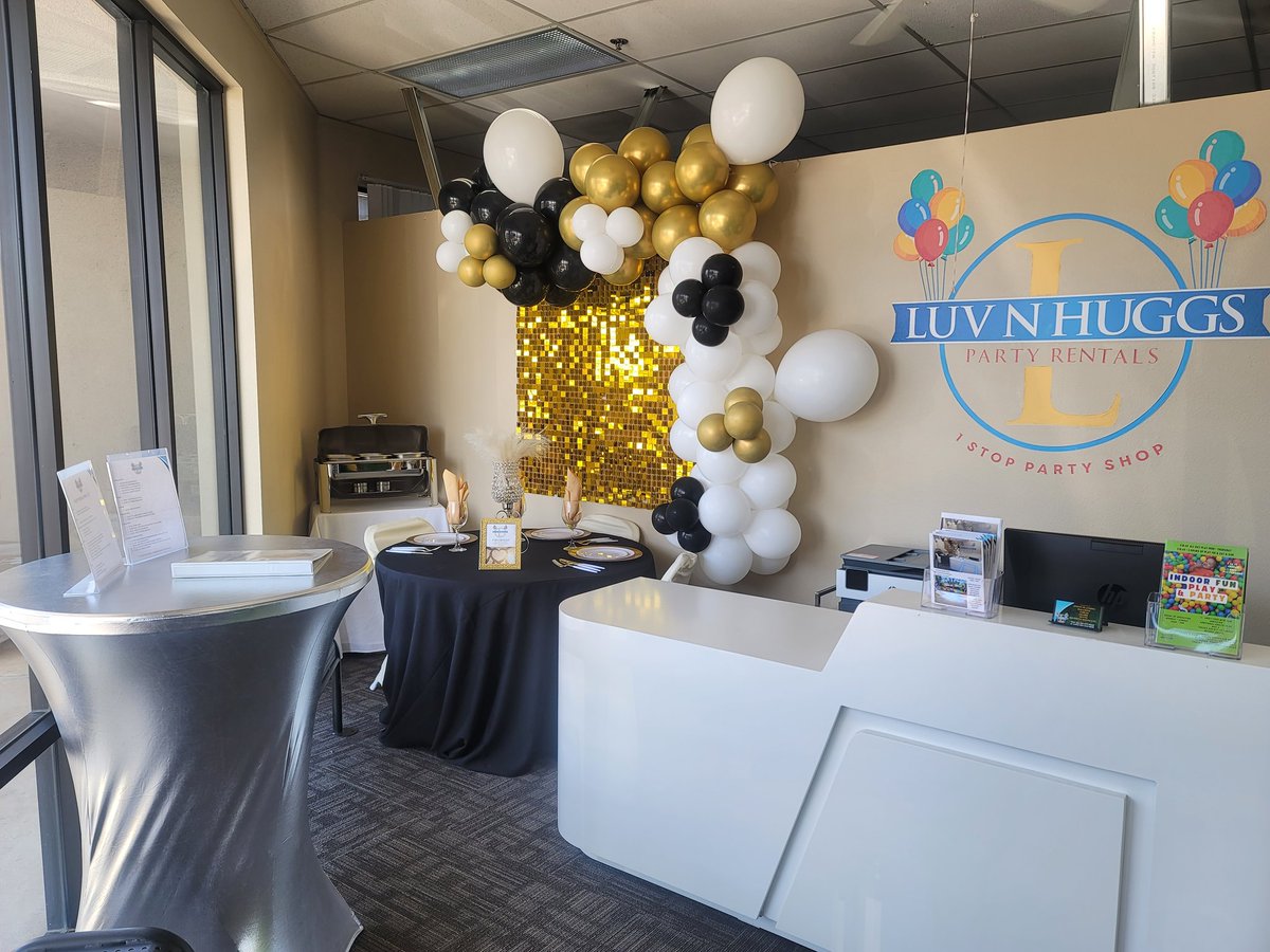 Luv N Huggs Party Rentals -Full Service Tables, Chairs, Balloons (Hellium too) Linen, Backdrops, 360 Camara and more. Your '1 Stop Party Shop' call for quotes 951-268-6603. Located in Eastvale/Norco CA