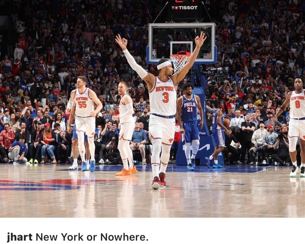 Josh Hart on IG: “New York or Nowhere.”