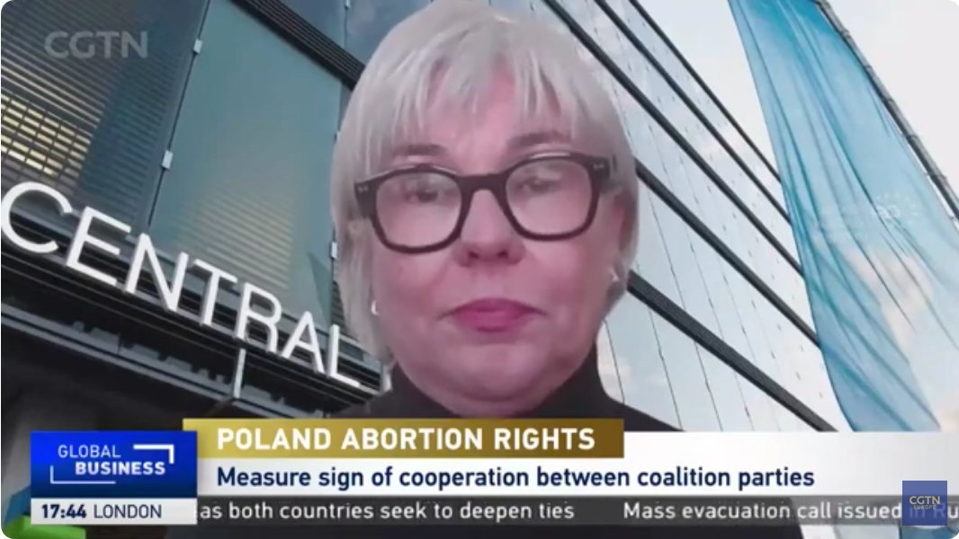 🗣️ Our Research Affiliate @petoandrea spoke to @CGTNEurope about the Polish parliament's key vote which could eventually result in strict abortion rules being lifted. Details: 👉 cutt.ly/teq7IZ07