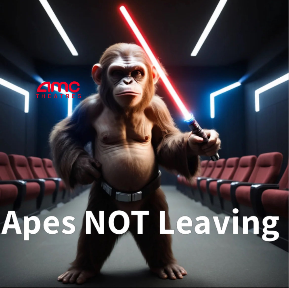 #ApesNotLeaving 🍿 
#AMC $AMC #AMCnotleaving 🥤🍫