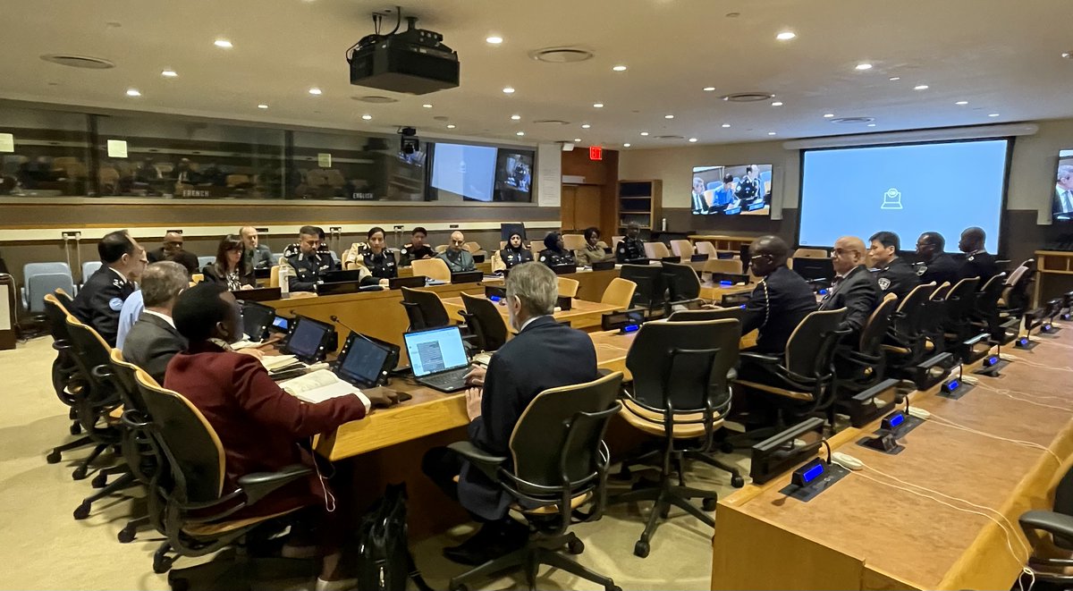 Police Division held a monthly meeting today between staff at #UN HQ in New York, USA, and the Standing Police Capacity in Brindisi, Italy. #UNPOL Adviser Shahkar briefed on recent activities and commended the team on their dedication to deliver on mandated tasks & priorities.