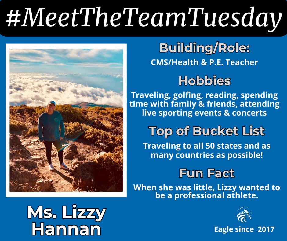 It's time for #MeetTheTeamTuesday! 👏

Get to know our incredible staff members who inspire and support learning for every child, every chance, every day! #EaglePACT @CocalicoMiddle