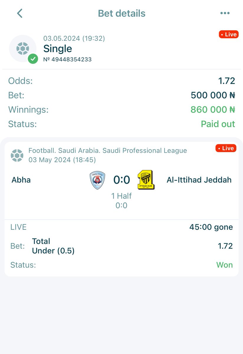 Livebet 3 booooom🥶🥶🥶🥶 who want the 60k in front