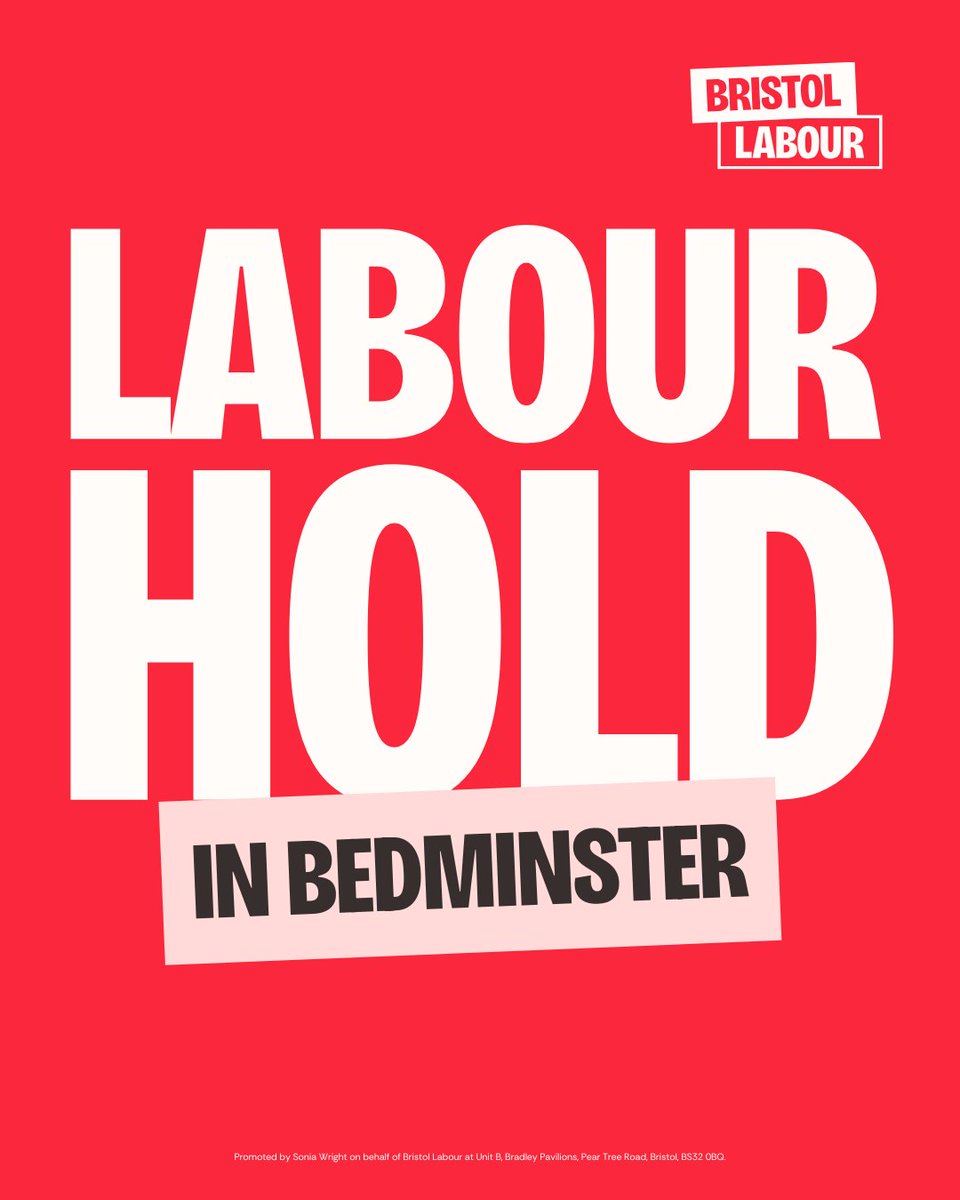 🌹 Labour hold in Bedminster - congratulations Emily Clarke