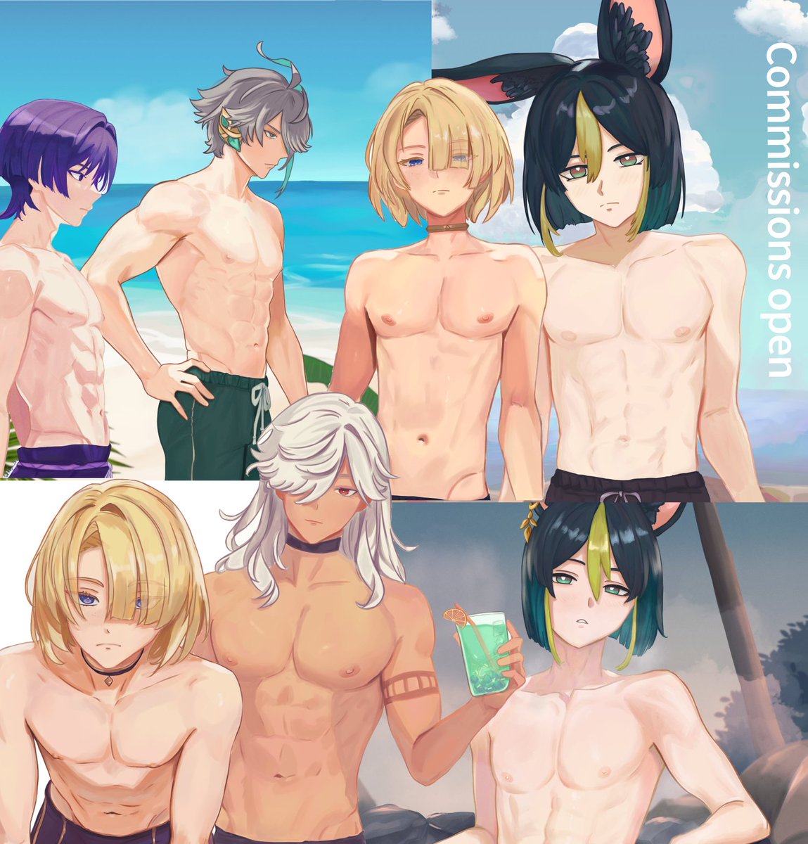 #commissionsopen for shirtless males!
See ➡️ vgen.co/Arupi
I do #GenshinImpact but not exclusively