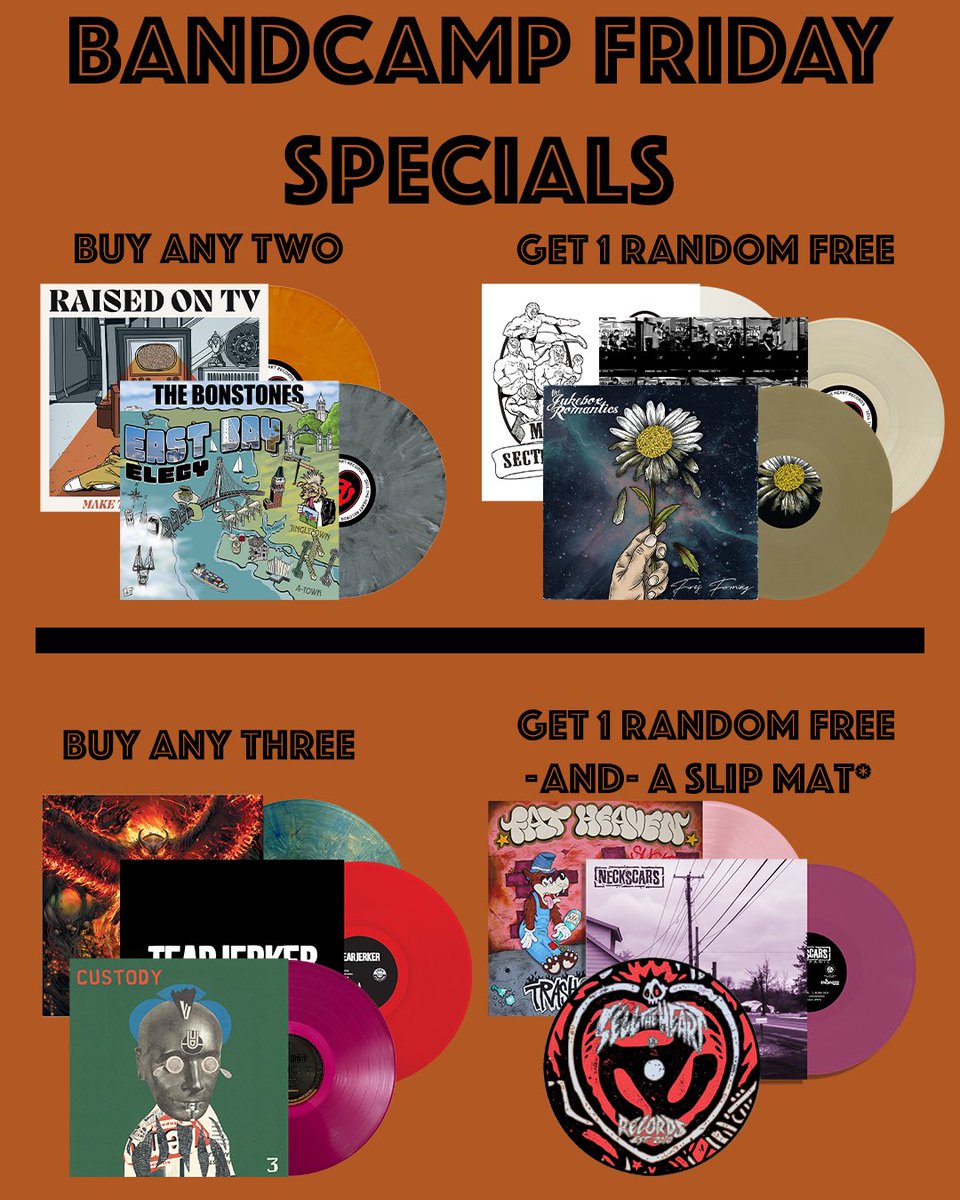 selltheheart's tweet image. Today is the day y’all!  We have 3 new albums up for pre-order and these slammin deals going all day. Let’s go!!