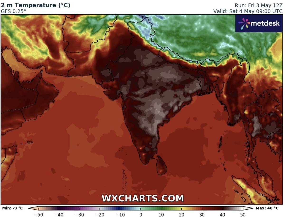 The boiling continues in #India. Millions have no access to air conditioning, and water supplies in many regions are being stretched. A global 2C increase will make many parts of this region #uninhabitable during the #summer months. #Adaptation and #mitigation are urgent.
