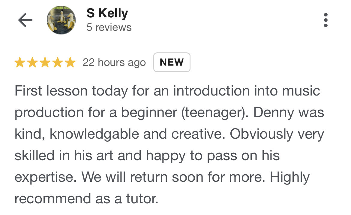 A lovely review from a session I did yesterday 😊🙏🎧
#MusicTech #MusicProductionTuition