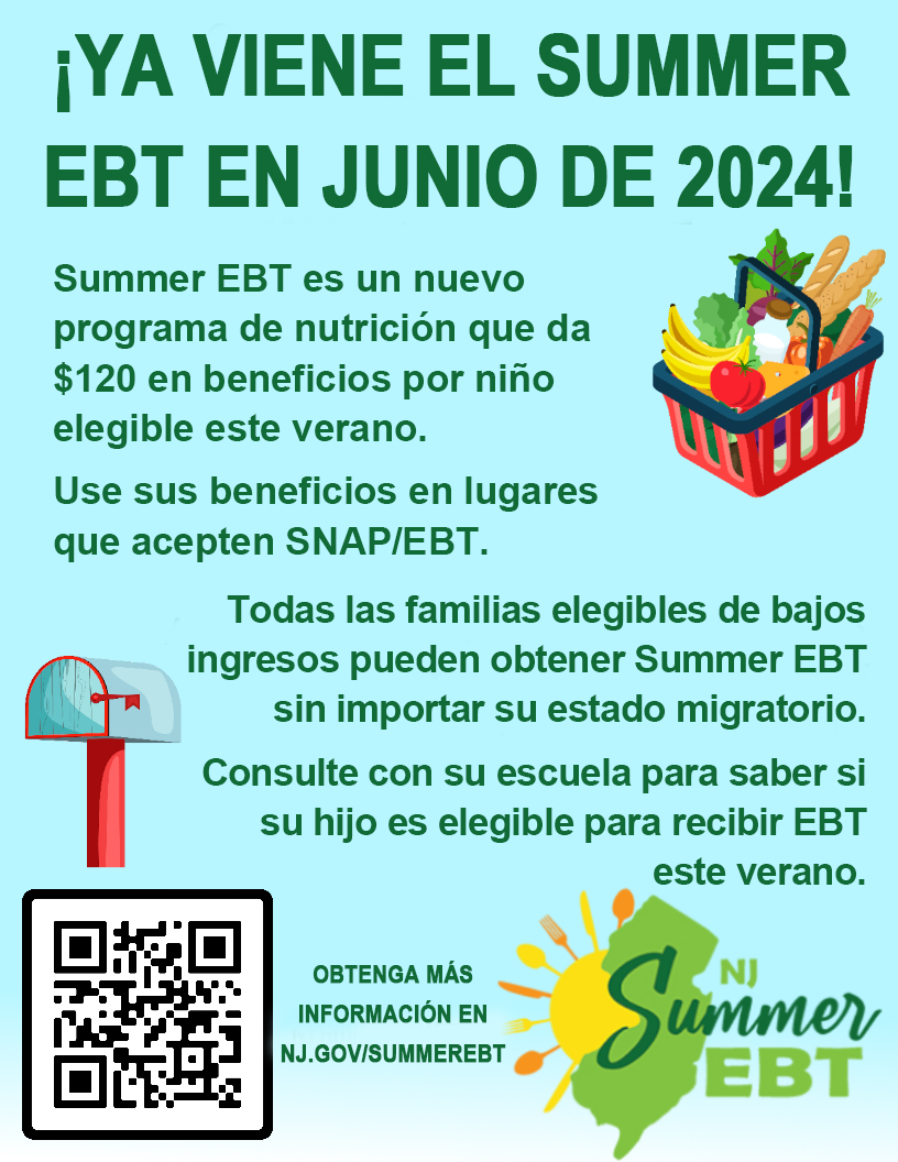 Summer’s almost here—and Summer EBT will help you get ready for it. Children must be certified for federal free or reduced-price meals to qualify for Summer EBT. If you have questions or need to update your contact information, please contact your school. #NJSummerEBT #SummerFood