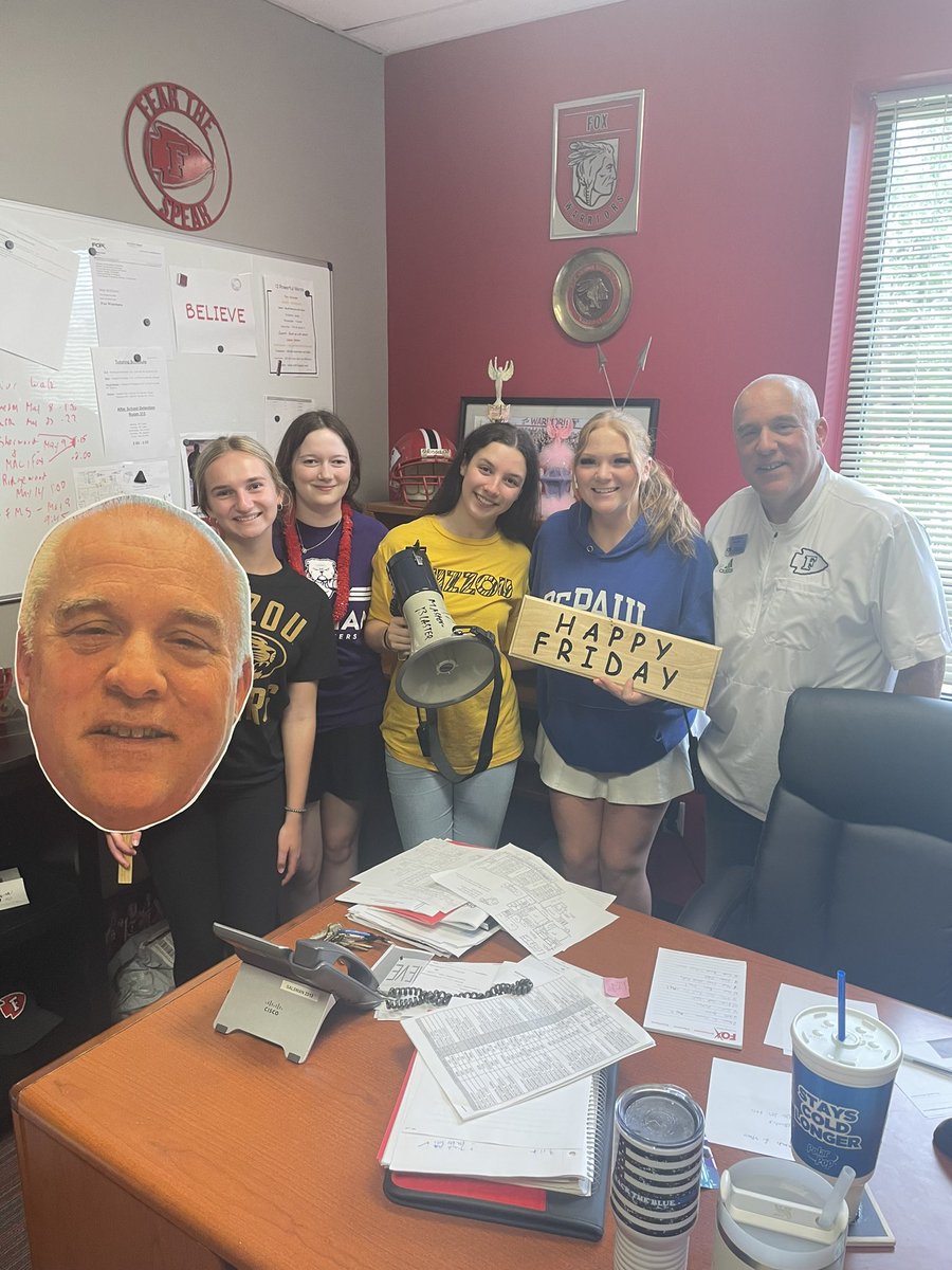 Joe Salsman (@salsmanj) on Twitter photo I had some special guests walk around with me today for the seniors last Happy Friday ever at Fox High! The senior class officers joined the fun today! <a href="/DrSherp/">Fox High Principal</a> <a href="/FHSWarriorPride/">Warriors</a> <a href="/FoxC6Schools/">Fox C-6 Schools</a> <a href="/foxc6super/">Dr. Paul Fregeau</a> <a href="/FoxHSActivities/">Fox High School Activities</a> I had some special guests walk around with me today for the seniors last Happy Friday ever at Fox High! The senior class officers joined the fun today! <a href="/DrSherp/">Fox High Principal</a> <a href="/FHSWarriorPride/">Warriors</a> <a href="/FoxC6Schools/">Fox C-6 Schools</a> <a href="/foxc6super/">Dr. Paul Fregeau</a> <a href="/FoxHSActivities/">Fox High School Activities</a>