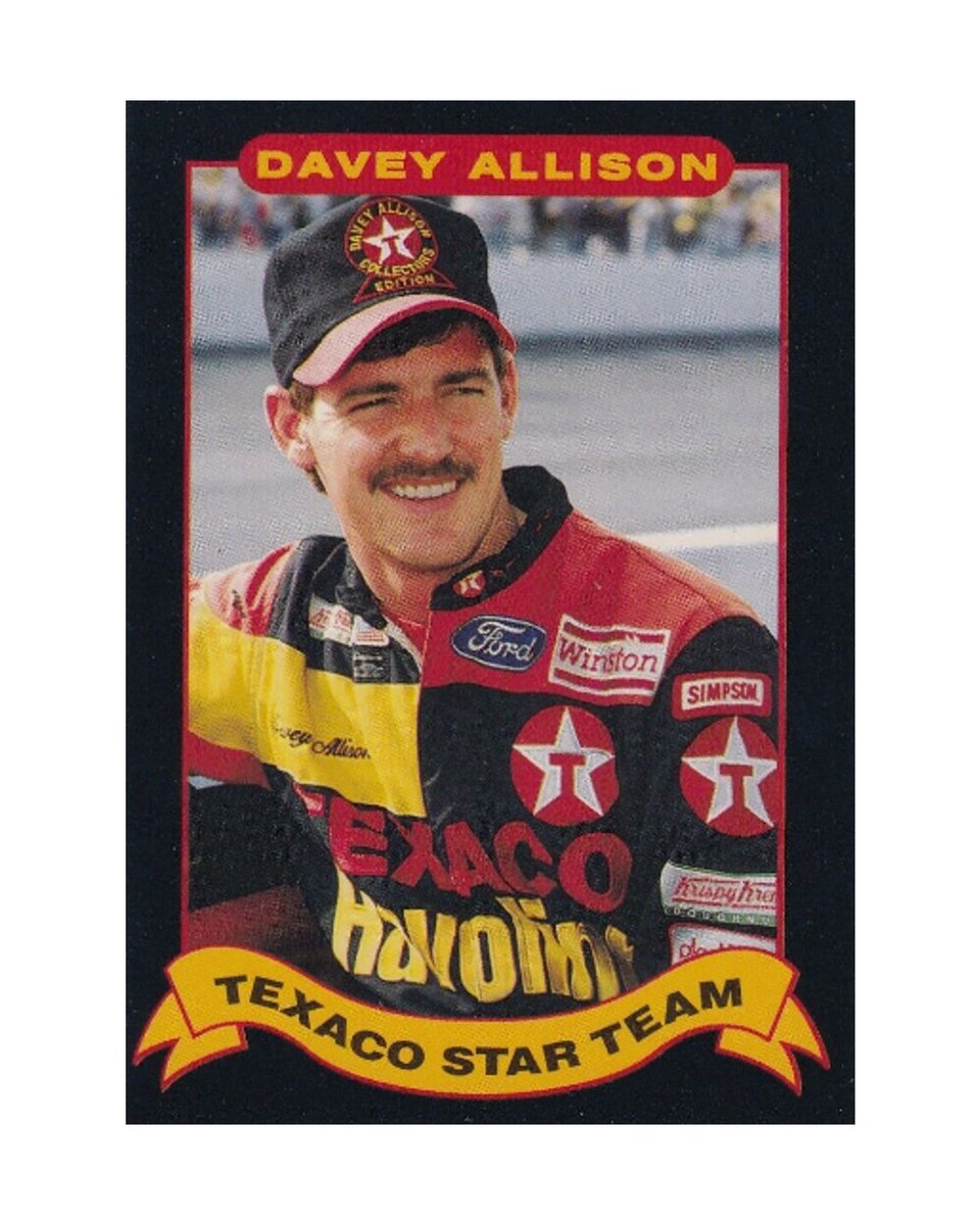 Today in #NASCAR History (5/3/92) Davey Allison won the 1992 WINSTON 500 Cup race held at Talladega Superspeedway, Talladega, AL | Trading Card:  1992 Maxx Texaco Star Team #1 #whodoyoucollet #thehobby #tradingcards