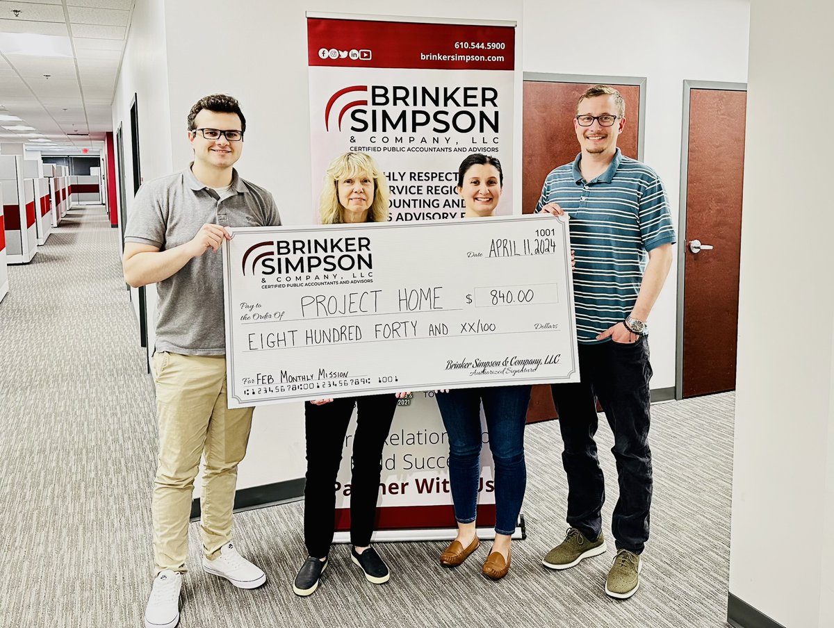 We're thrilled to share that our February Monthly Mission resulted in an $840 donation to @ProjectHOME. This remarkable organization, led by S. Mary Scullion and Joan McConnon, is dedicated to breaking the cycle of homelessness and poverty.