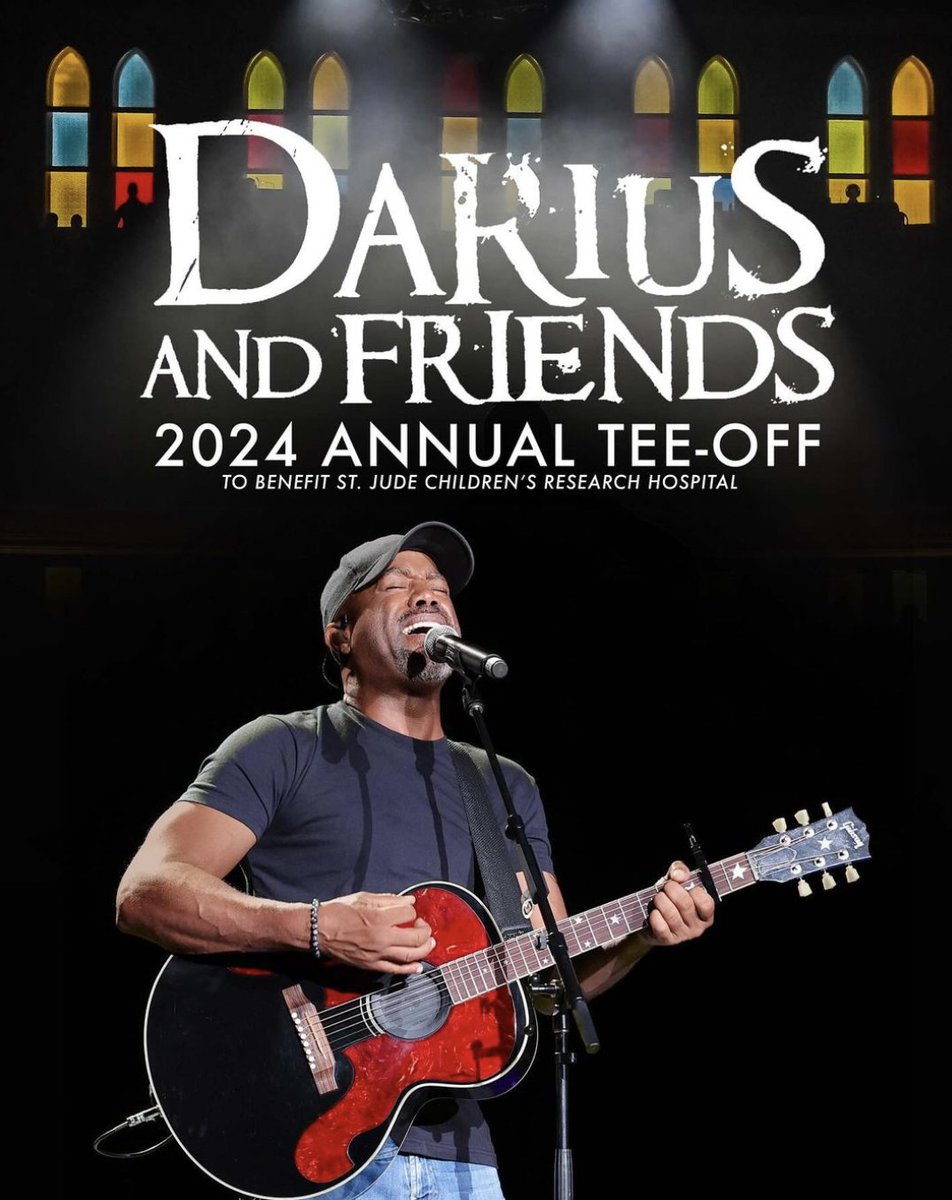 Only a few tickets remaining to my 15th annual “Darius and Friends” concert at the @theryman benefiting @StJude! Who's coming? bit.ly/4aZvFtS