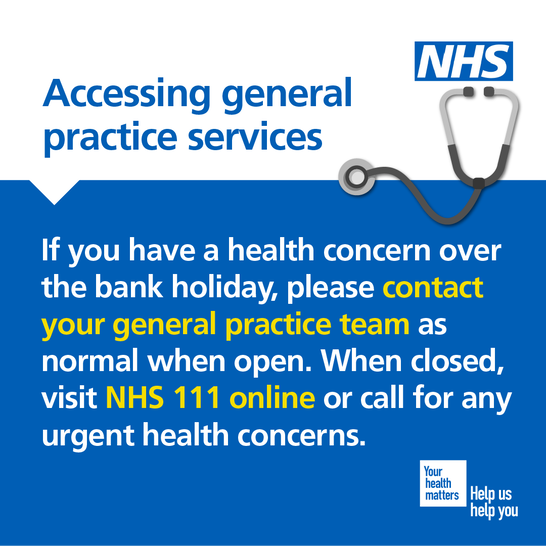 With the May bank holiday weekend just around the corner, it’s important to know where you can get health care and advice should you need it ow.ly/B4nI50Rtwri