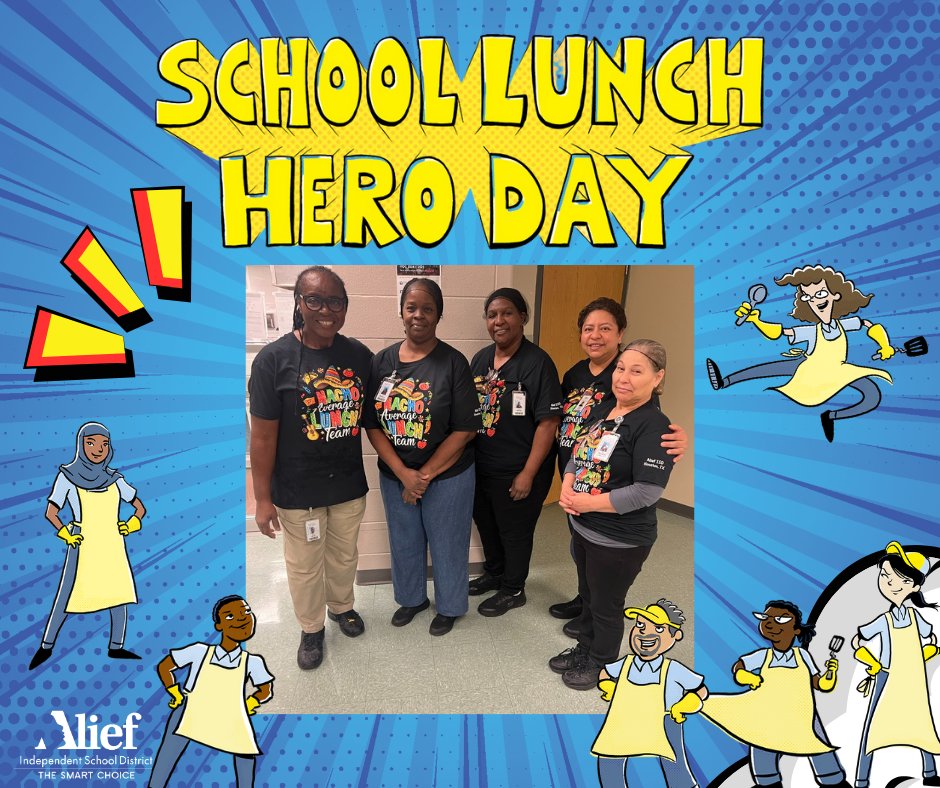 It's not just about what's on the plate, it's about the heart behind it. Happy School Lunch Hero Day! ❤️🍽 #AliefProud #WeAreAlief @AliefISD @marlomolinaro