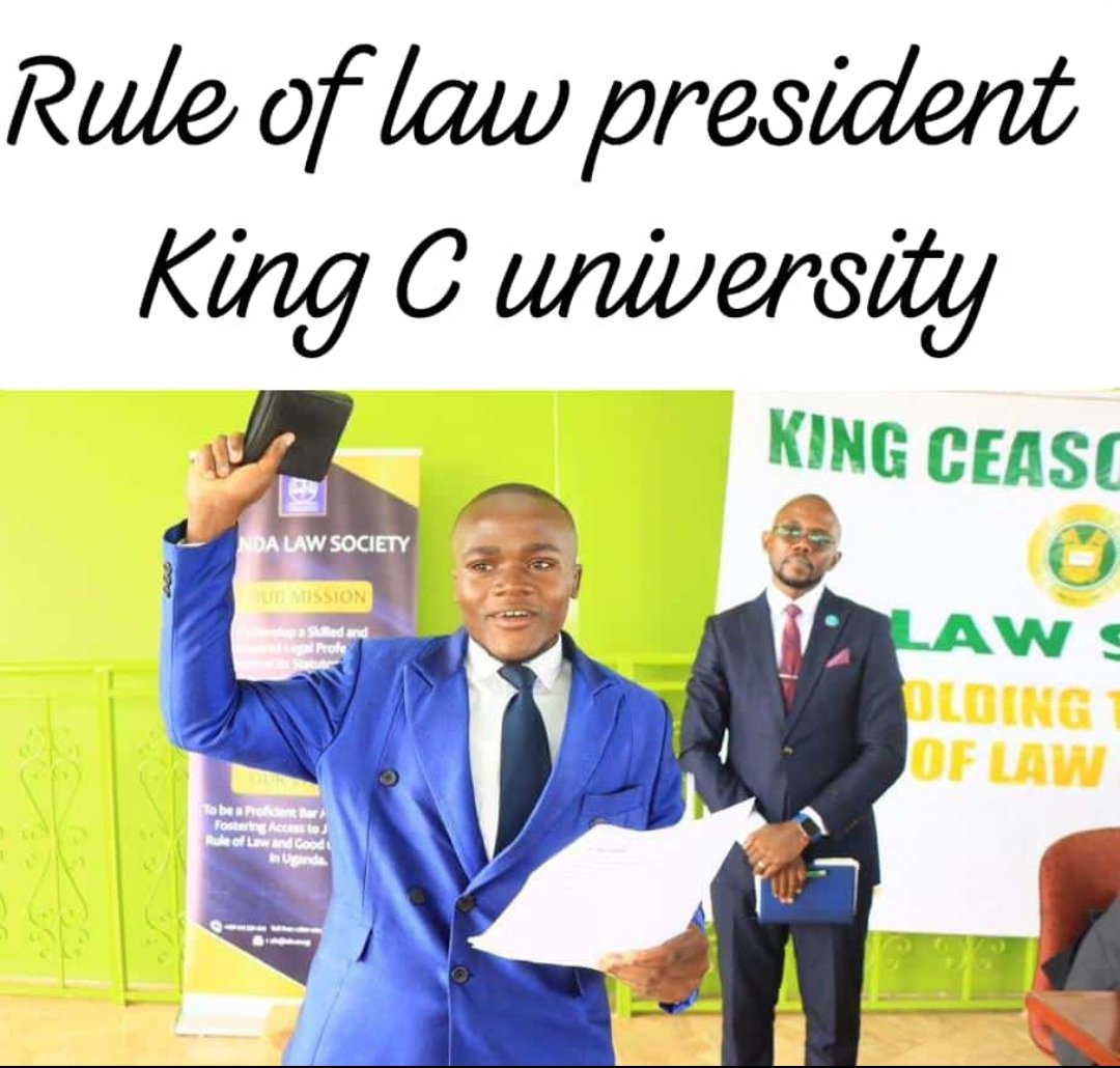 @ug_lawsociety ,, we congratulate  #Ambrose #Arinatwe an LLB 1.2 Student who won for presidency of rule of law king ceasor university ,, 2024-2025
Big thanks goes to 
 HE @CeasorMulenga ,and other supporting  staff