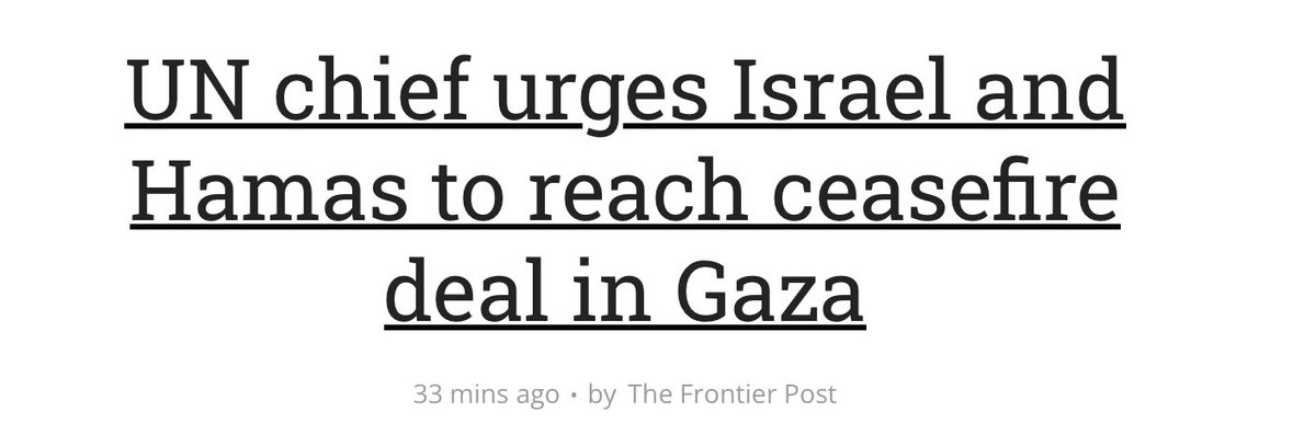 Ma che bravo Guterres che “preme su Israele e Hamas per un accordo sul cessate il fuoco”. Il segretario Onu dovrebbe sapere che la proposta è di Israele, e il rifiuto è di Hamas. Hamas è disposto a sacrificare la vita di migliaia di palestinesi pur di non interrompere l’attività…