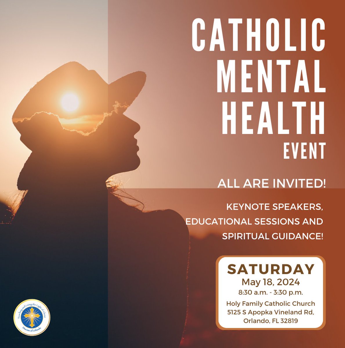 𝗙𝗲𝗲𝗹𝗶𝗻𝗴 𝗼𝘃𝗲𝗿𝘄𝗵𝗲𝗹𝗺𝗲𝗱? 𝗬𝗼𝘂'𝗿𝗲 𝗻𝗼𝘁 𝗮𝗹𝗼𝗻𝗲.
1 in 5 U.S. adults experience mental illness each year.
All are welcome to our Catholic Mental Health Gathering!