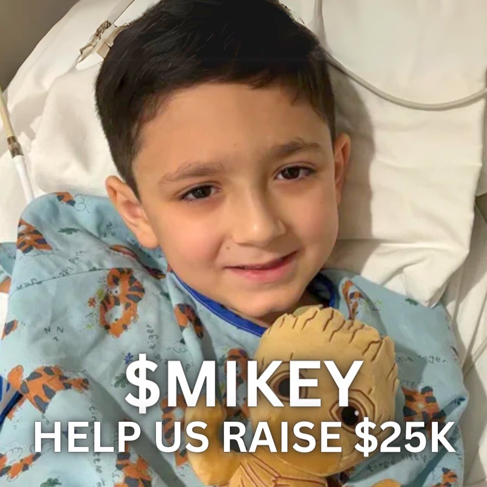 we are LIVE!!   

CA: Bguw2VrNF5dBK1sWic3WkZxeUR7NySf3iKPmN1yQKAyH

Every milestone $MIKEY hits, we donate money until we fill Mikey's Gofundme!

 TG: t.me/mikeykickscanc…