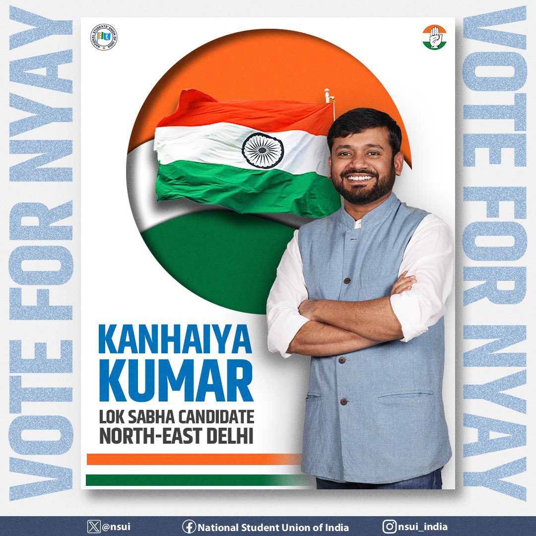 Kanhaiya Kumar for North East Delhi 🔥

Let's come together to bring Nyay 🇮🇳
@kanhaiyakumar