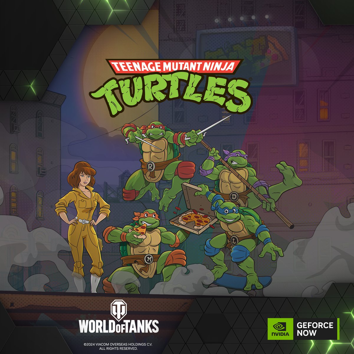Cowabunga, Commanders! 🤙

T The Teenage Mutant Ninja Turtles are in @worldoftanks. Enjoy the TMNT Battle Pass on the cloud until June 5 - turtle power!  🐢