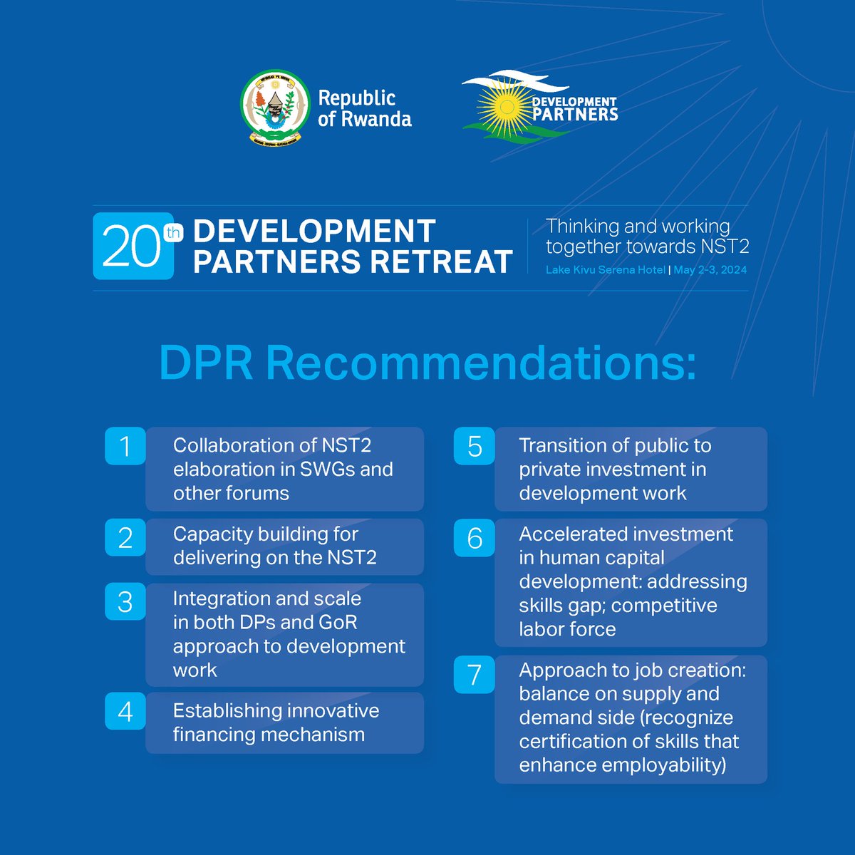 #DPR2024 concludes on a high note, as Development Partners commit to work tirelessly deliver #NST2.