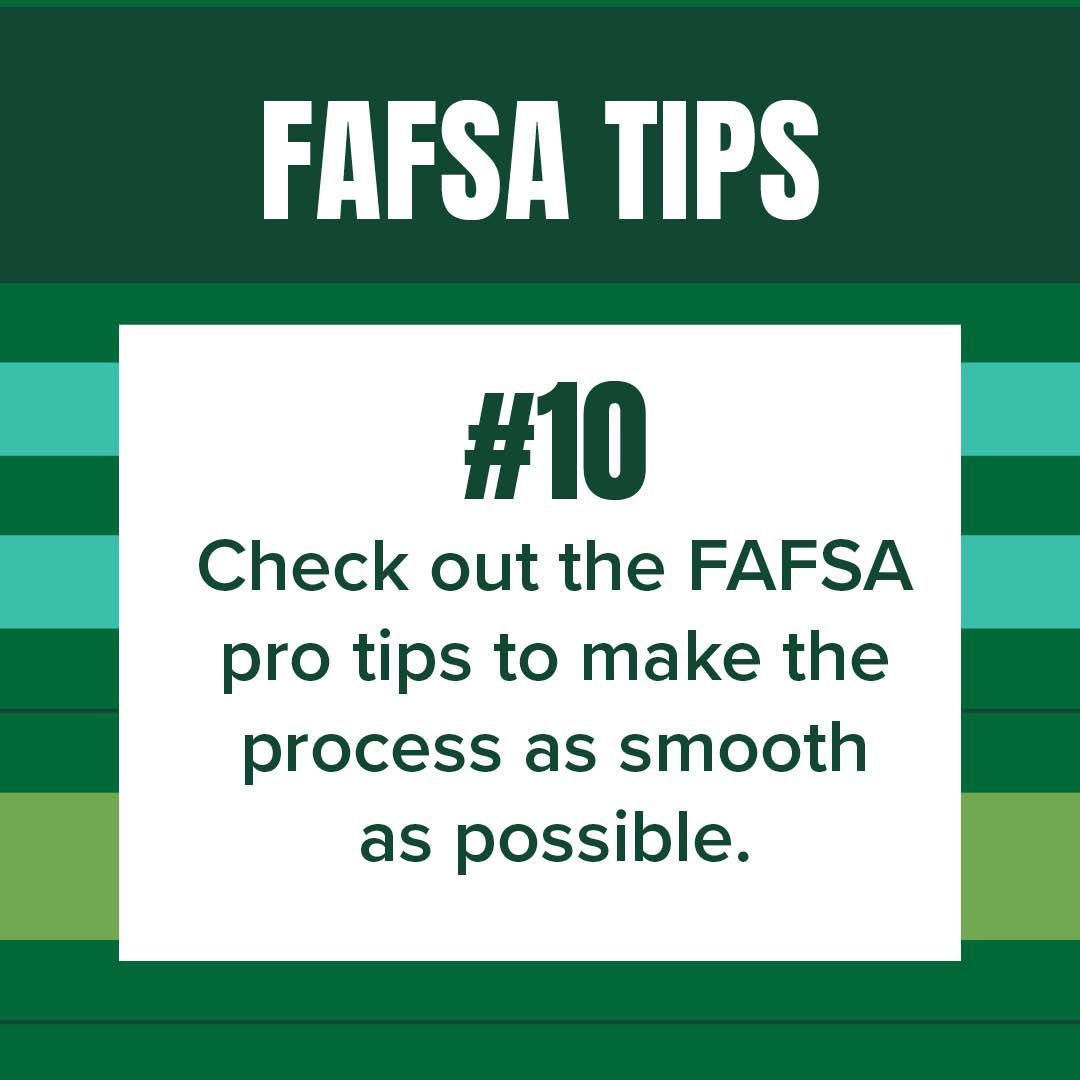 Concerned about completing your FAFSA correctly? Check out these FAFSA pro tips to make it as smooth as possible. 

buff.ly/3SBReZg For more tips visit buff.ly/3wzt62b 
#UWParkside #FAFSA