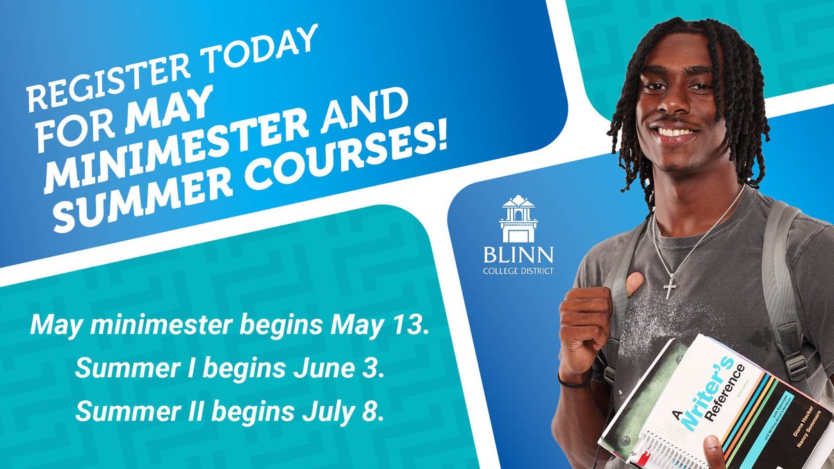 🏃‍♂️Ready to fast-track your education? Our completely online May minimester courses give you the skills you need in a fraction of the time. Get ahead, stay on track, and reach your goals faster! Classes start May 13! blinn.edu/may/