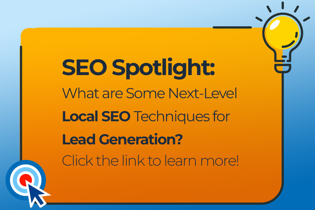 Take your #LocalSEO game up a notch! 🚀 Explore next-level techniques for lead generation & dominate your local market. Ready to outshine competitors? It's time to go beyond the basics. bit.ly/4a3Qnaw #LeadGen #SEOStrategy #Marketing #LocalBusiness #Visibility #Grow
