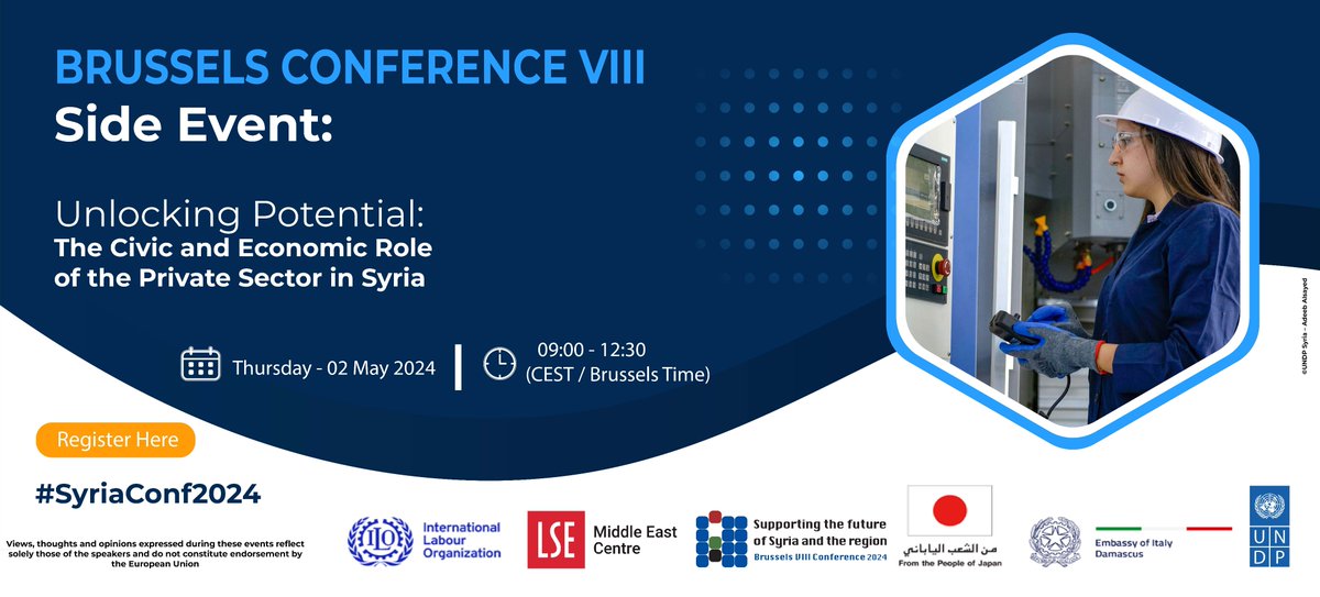 13 yrs of crisis in #Syria left 16.7M ppl in need. Our #SyriaConf2024 event highlights private sector’s economic & civic role in reducing vulnerabilities, enhancing resilience, inclusive recovery & peacebuilding. Fostering a business env. enabling the sector to flourish is a must