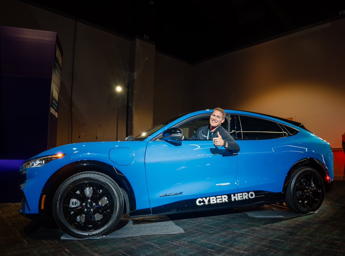 Congratulations to Tanner Irigoin of Galactica CyberSecurity powered by Billings Tech Guys, the @KaseyaCorp Connect 2024 Las Vegas car giveaway winner and brand-new owner of a Mustang Mach-E. With over 700+ completed entries, there was a lot of hype for Thursday afternoon's big