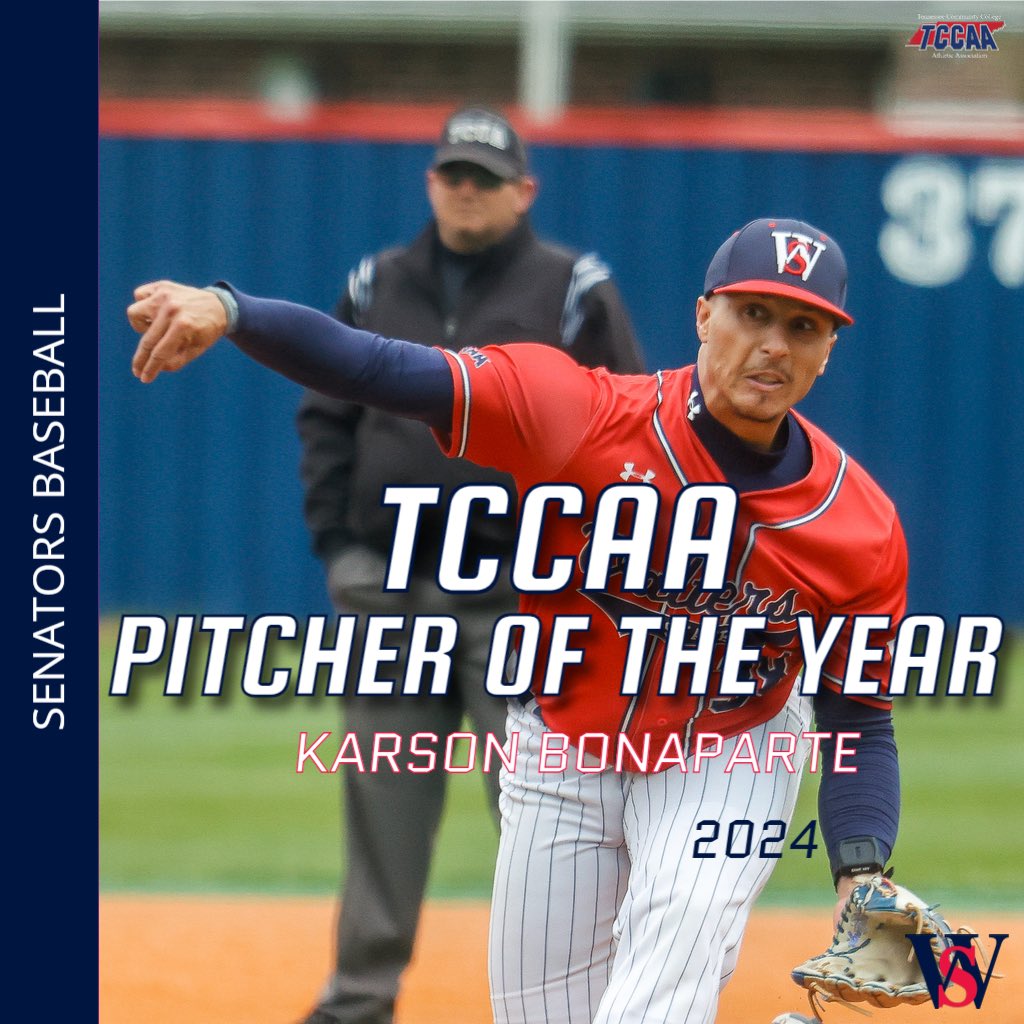 Player of the Year 🤝 Pitcher of the Year

Congrats to Deniel Ortiz on winning TCCAA Player of the Year and Karson Bonaparte on winning TCCAA Pitcher of the Year!!