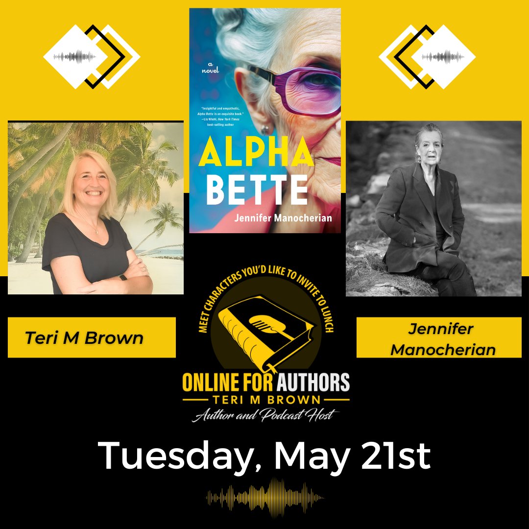 Today's #OnlineforAuthors Episode

Apple: podcasts.apple.com/us/podcast/onl…
Spotify: open.spotify.com/show/08nH7AENH…

#jennifermanocherian #alphabette #fiction #terimbrownauthor #authorpodcast #characterdriven #researchjunkie #awardwinningauthor #podcasthost #podcast