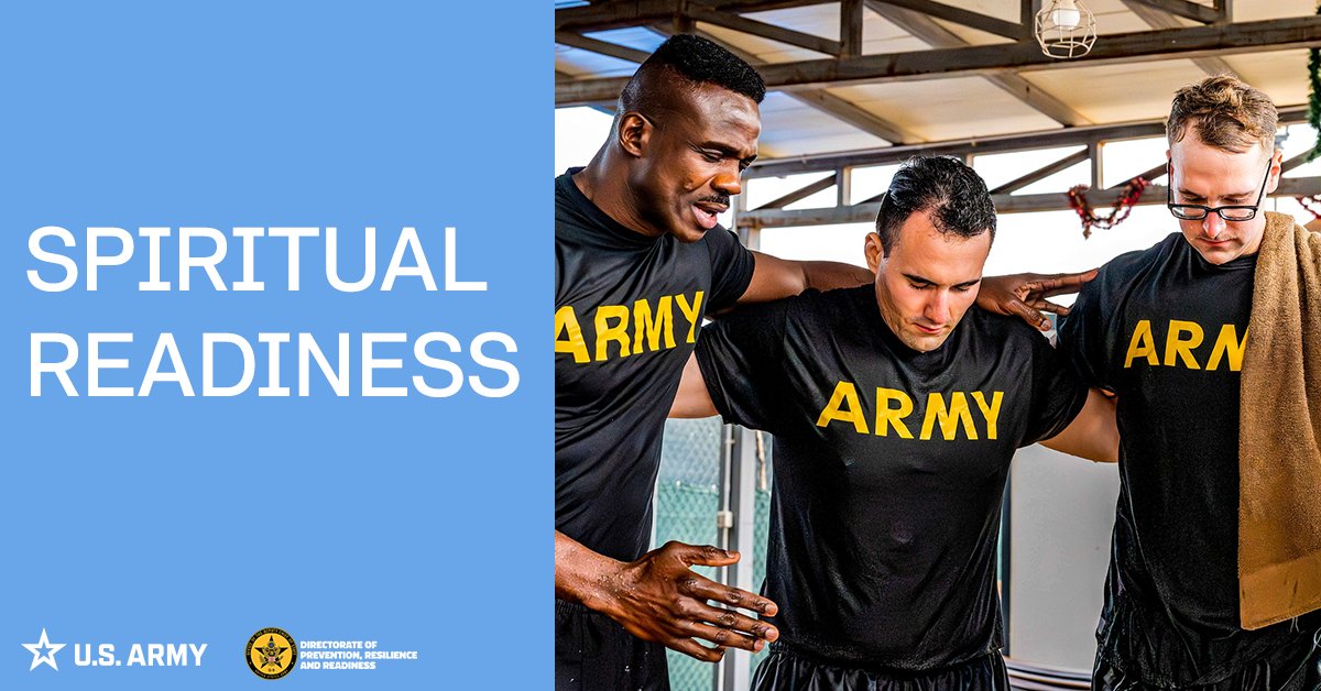 Spiritual readiness is the ability to endure and overcome difficulties through finding meaning in our life experiences. Harnessing spirituality in our lives empowers us, even during the toughest moments. Learn more ➡️: armyresilience.army.mil/ard/R2/Spiritu… #ArmyResilience