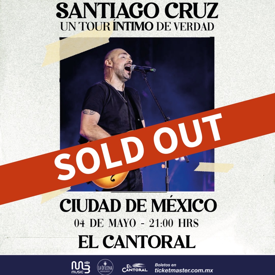 ❤️‍🔥 Este sábado disfrutaremos del talento de Santiago Cruz con su Tour Íntimo de verdad, su gira acústica en #ElCantoral. ⭐️ Los boletos se encuentran agotados.