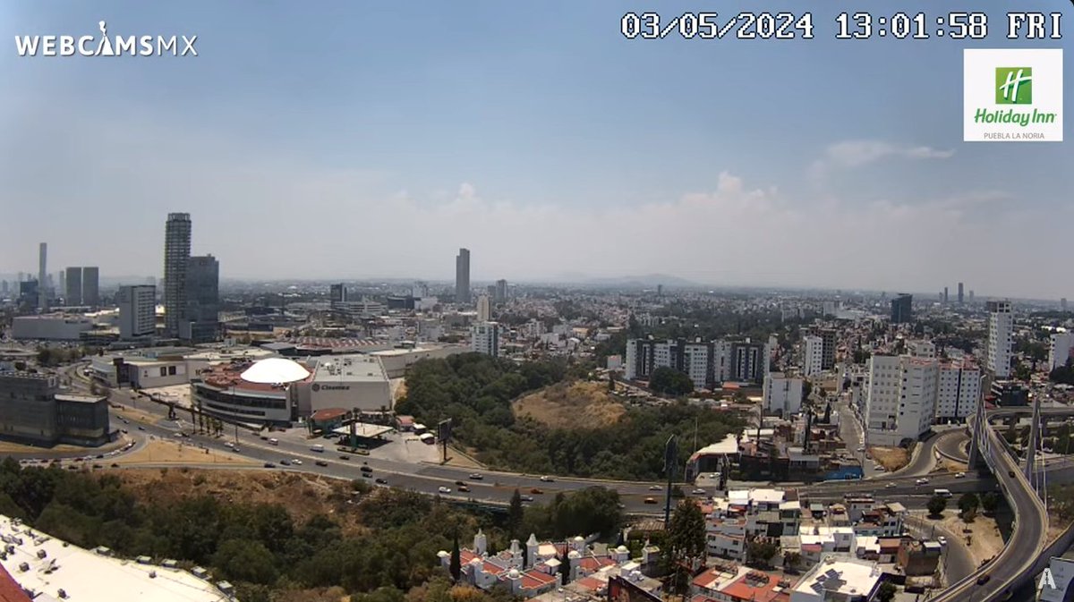 ☀️Así la tarde de este viernes 3 de mayo en #Puebla. @webcamsdemexico