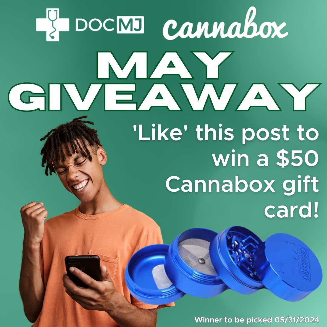 🎉 Let's kick off May with a bang! Enter our Cannabox giveaway for a shot at winning a $50 e-gift card. Hit like and cross those fingers! 🤞 

Winner will be announced May 31, 2024!

#Giveaway #Cannabox #EnterToWin