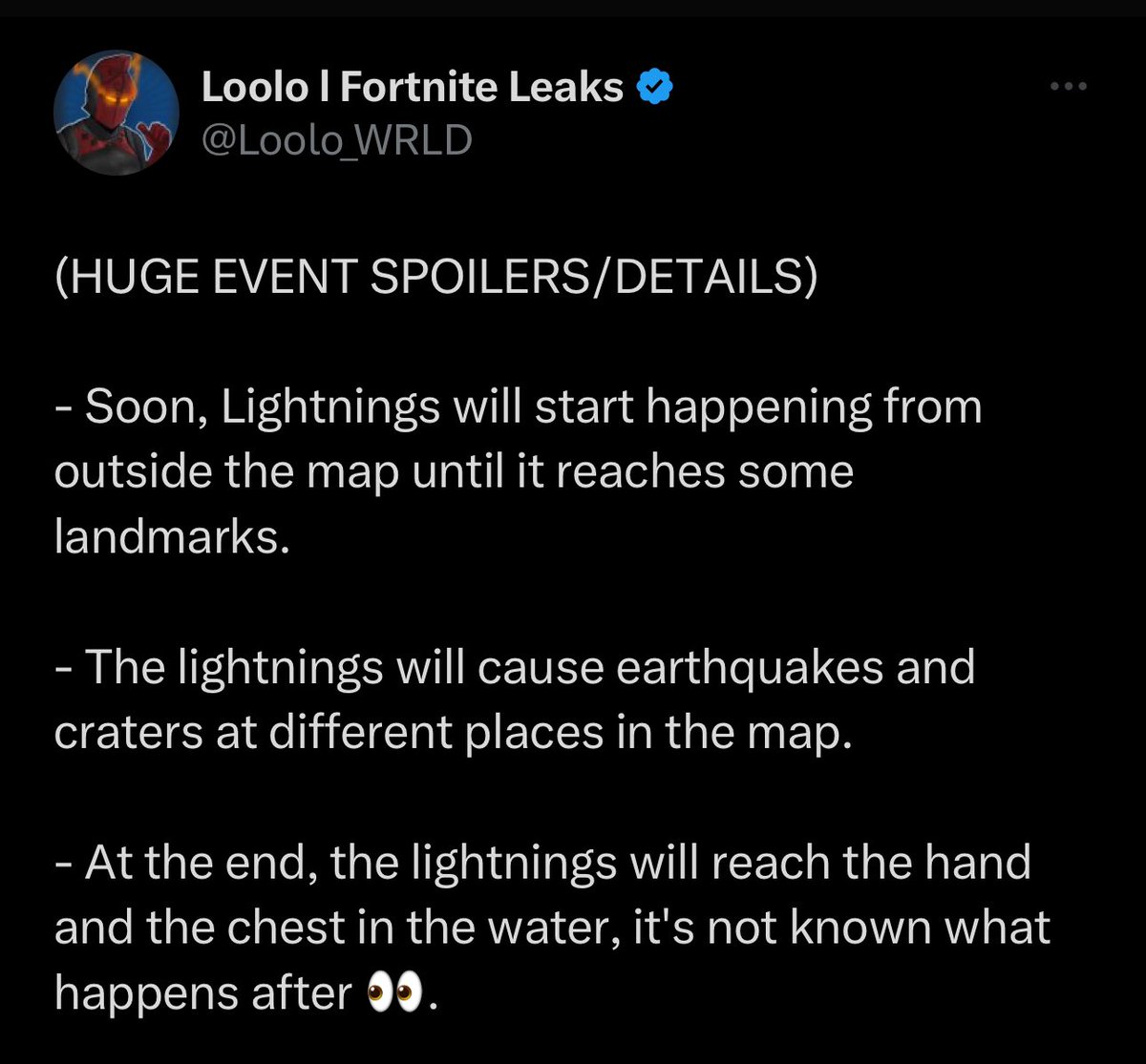 FORTNITE HUGE NEW REVEAL

Remember when i said The Nothing wanted us to Time Travel? 

Then after i said the reason for that might have been for us to reach the Pandoras Box? Something he actually might want? 

The Dark storms and the Wanderer is heading towards the box 👀 my…