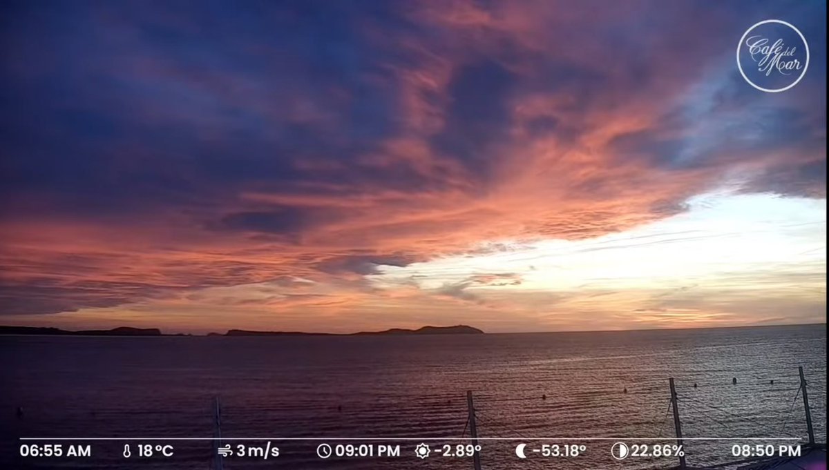 The @CafedelMar_Ibz sunset is epic tonight. Wish I was there.
