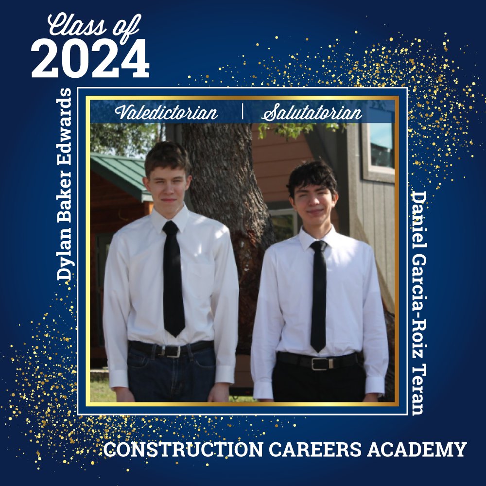Congratulations to the 2024 Val and Sal from @NISDCCA!🎊 Dylan will be serving a two-year missions trip in Peru, but he plans on pursuing a career in aerospace engineering. Daniel will be attending UT Austin, where he will major in mechanical engineering. #TeamNorthside