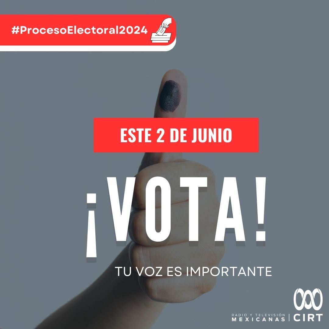 ¡No lo olvides! Este 2 de junio ejerce tu derecho y sé parte de este evento importante para nuestro país. #Elecciones2024Mx #RadioyTelevisión #INE