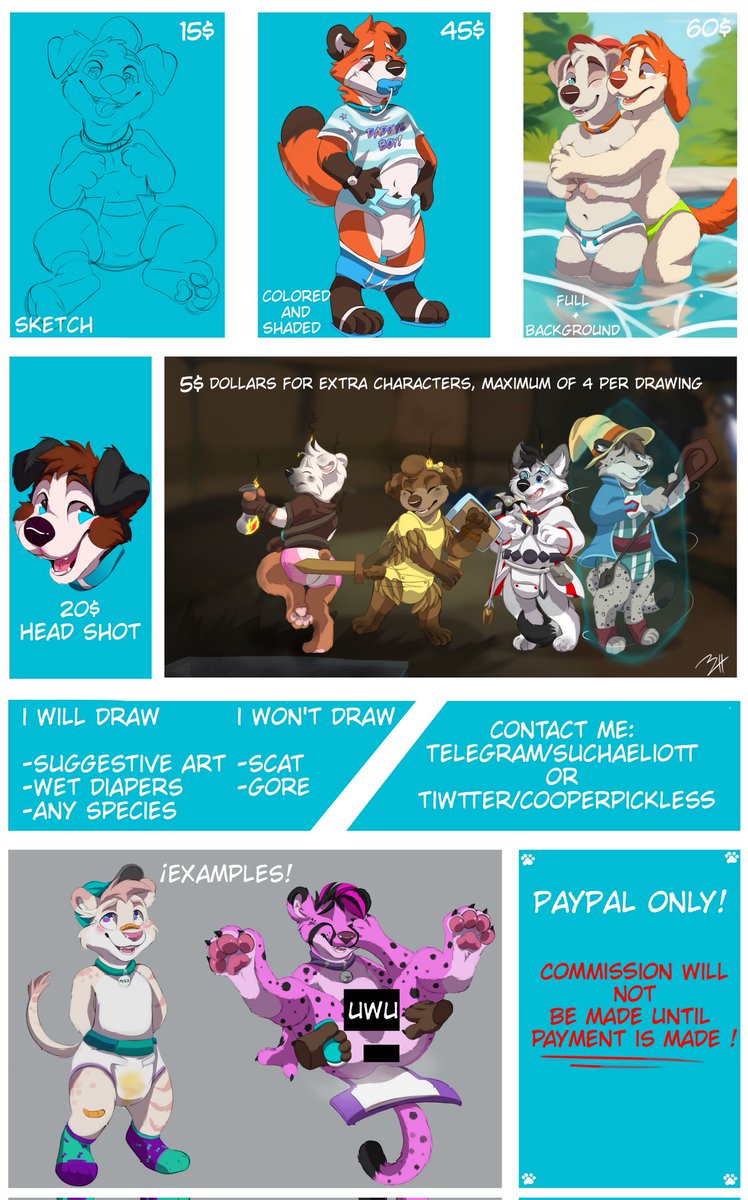 CooperPickless's tweet photo. Open commissions!! https://t.co/3PbQ7ucEBG